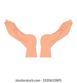 hands human lifting isolated icon vector illustration design