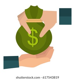 hands human with money