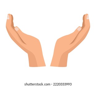 hands human protecting gesture icon