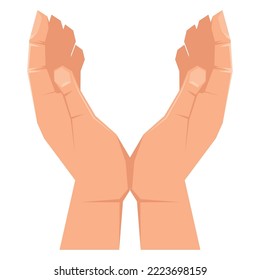 hands human protecting gesture icon