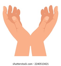 hands human protecting gesture icon
