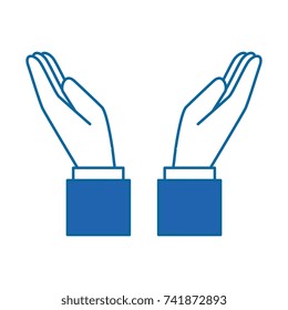 hands human protecting icon