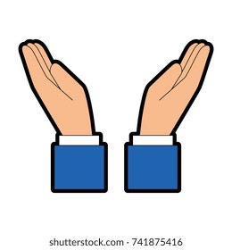 hands human protecting icon