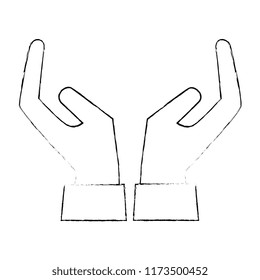 hands human protection icon