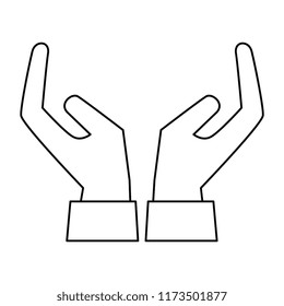 hands human protection icon