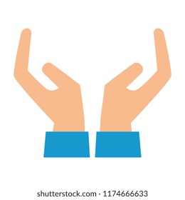hands human protection icon