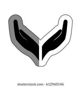 hands human protection icon