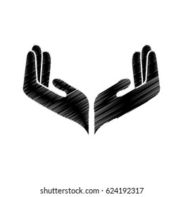 hands human protection icon