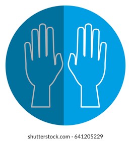 hands human raised icon