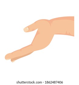 diseño de ilustración de vector de icono aislado de manos humanas