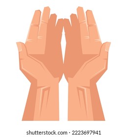 hands human receiving isolated icon