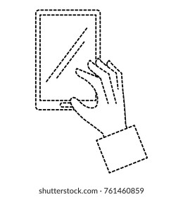 hands human with smartphone device
