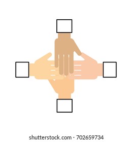 hands human teamwork icon