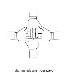 hands human teamwork icon