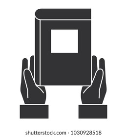 hands human with text book