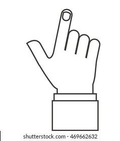 hands human touch isolated vector illustration design
