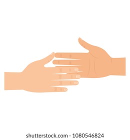 hands human touching icon
