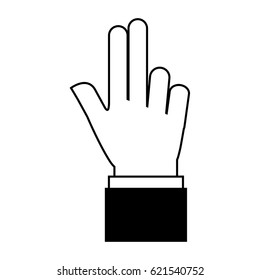 hands human touching icon