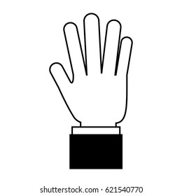hands human touching icon
