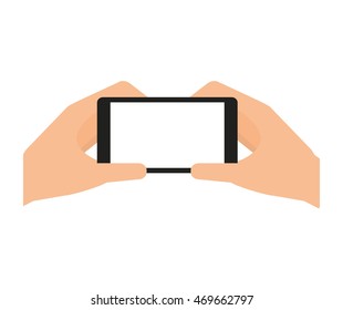 hands human user smartphone isolated icon vector illustration design