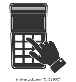 hands human with voucher machine isolated icon