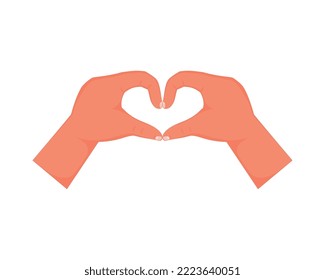 hands humans forming heart icon