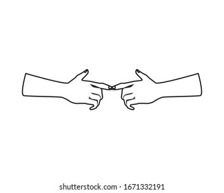 hands humans index isolated icon vector illustration design