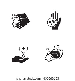 Hands Hygiene Icons Set