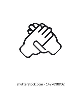 Hands icon. Business consent sign