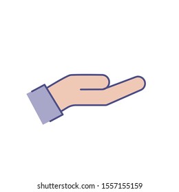 Hands icon design, hold hand template design.