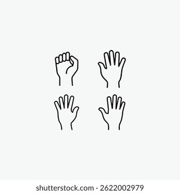 Hands icon design vector template