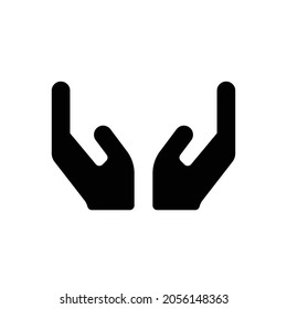 hands Icon. Flat style design isolated on white background. Vector illustration