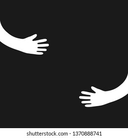 Hands icon. Graphic template. Vector illustration