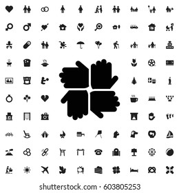 Hands icon illustration isolated vector sign symbol. family icons vector set.