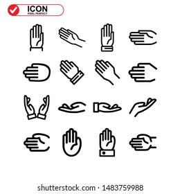 Hands icon isolated sign symbol vector illustration - Collection of high quality black style vector icons
