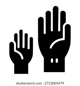Manos arriba icono o logotipo aislado signo símbolo Ilustración vectorial - iconos de vector de estilo negro de alta calidad