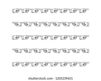 Hands icon on white background. Vector illustration.