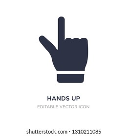hands up icon on white background. Simple element illustration from Guestures concept. hands up icon symbol design.