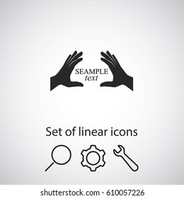 hands icon. One of set web icons