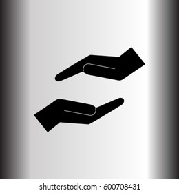 Hands icon, protection vector illustration