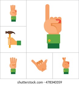 Hands Icon Set