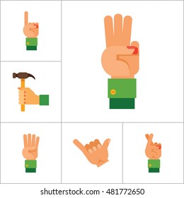 Hands Icon Set