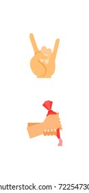 Hands icon set