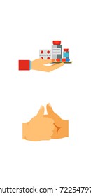 Hands icon set
