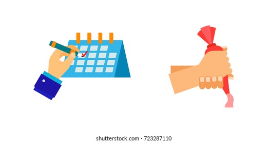Hands icon set