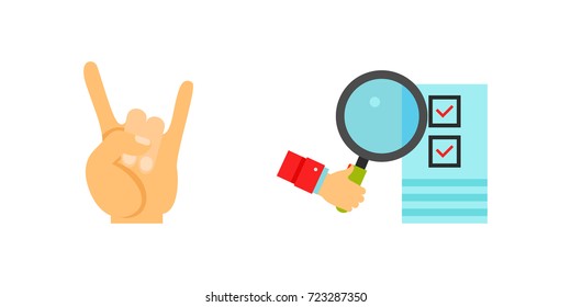 Hands icon set