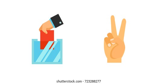 Hands icon set