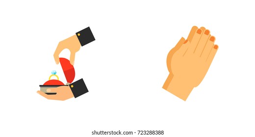 Hands icon set