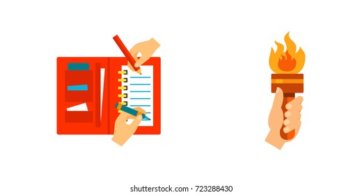 Hands icon set