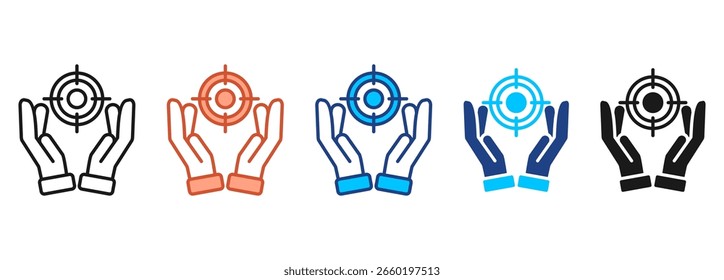 Hands Icon Set Multiple Style Collection